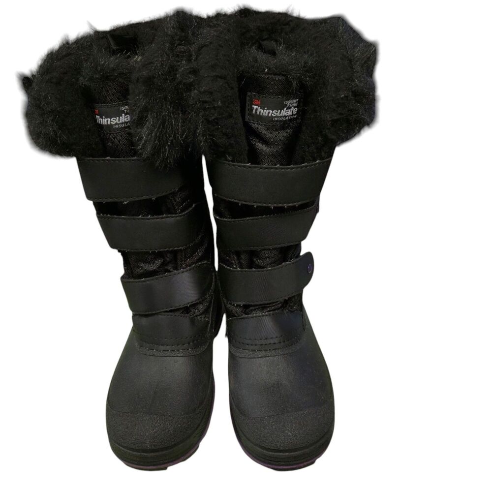 Kids Snow Boots made in Canadian Waterproof Winter Warm Lined Ski size 2